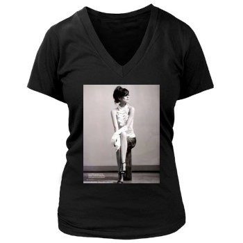 Sarah Wayne Callies Women's Deep V-Neck TShirt