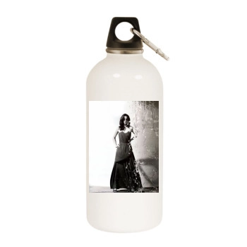 Sarah Wayne Callies White Water Bottle With Carabiner