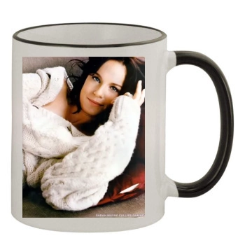 Sarah Wayne Callies 11oz Colored Rim & Handle Mug