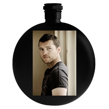 Sam Worthington Round Flask