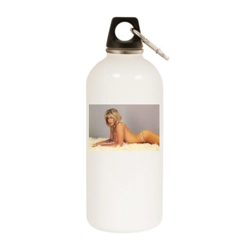 Samantha Fox White Water Bottle With Carabiner