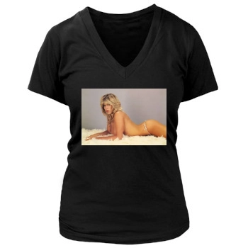 Samantha Fox Women's Deep V-Neck TShirt