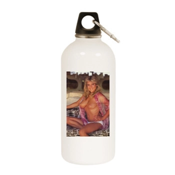 Samantha Fox White Water Bottle With Carabiner