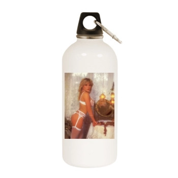 Samantha Fox White Water Bottle With Carabiner