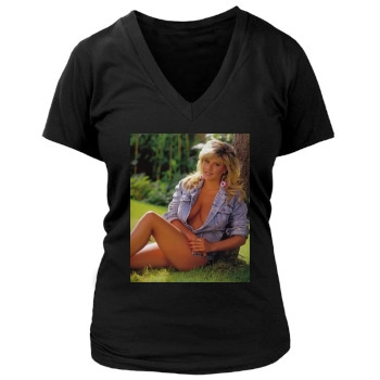 Samantha Fox Women's Deep V-Neck TShirt