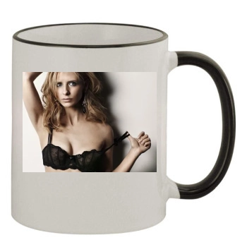 Sarah Michelle Gellar 11oz Colored Rim & Handle Mug