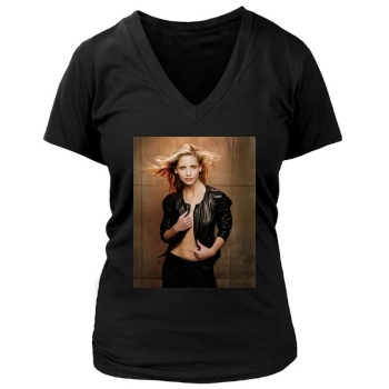 Sarah Michelle Gellar Women's Deep V-Neck TShirt