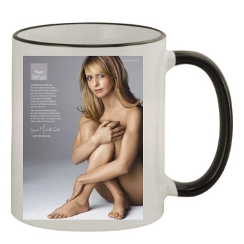 Sarah Michelle Gellar 11oz Colored Rim & Handle Mug