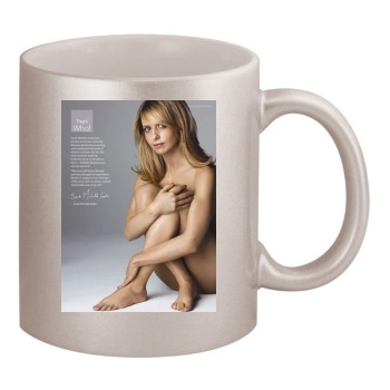 Sarah Michelle Gellar 11oz Metallic Silver Mug