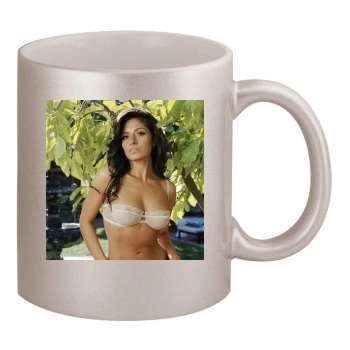 Sarah Shahi 11oz Metallic Silver Mug