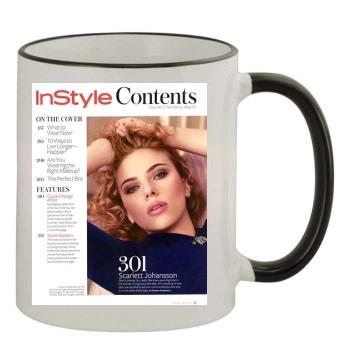 Scarlett Johansson 11oz Colored Rim & Handle Mug