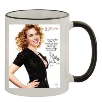 Scarlett Johansson 11oz Colored Rim & Handle Mug