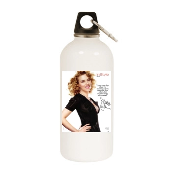 Scarlett Johansson White Water Bottle With Carabiner