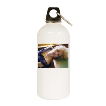 Scarlett Johansson White Water Bottle With Carabiner