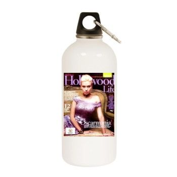 Scarlett Johansson White Water Bottle With Carabiner