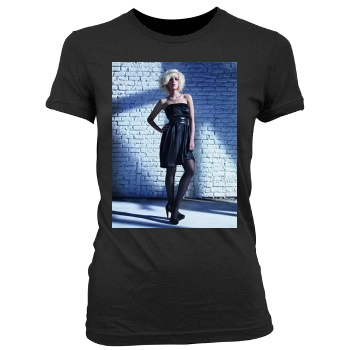 Scarlett Johansson Women's Junior Cut Crewneck T-Shirt