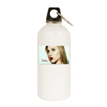 Scarlett Johansson White Water Bottle With Carabiner