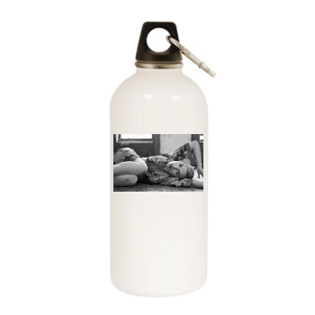 Scarlett Johansson White Water Bottle With Carabiner