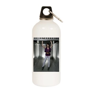 Selena Gomez White Water Bottle With Carabiner