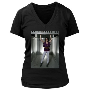 Selena Gomez Women's Deep V-Neck TShirt