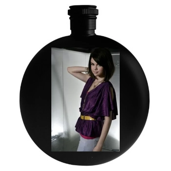 Selena Gomez Round Flask