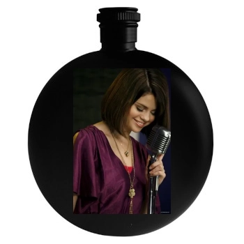 Selena Gomez Round Flask