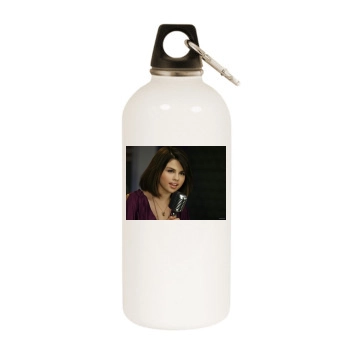 Selena Gomez White Water Bottle With Carabiner