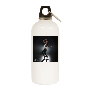 Selena Gomez White Water Bottle With Carabiner