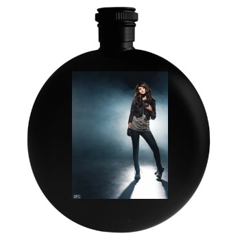 Selena Gomez Round Flask