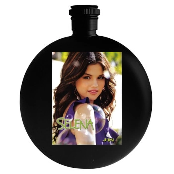 Selena Gomez Round Flask