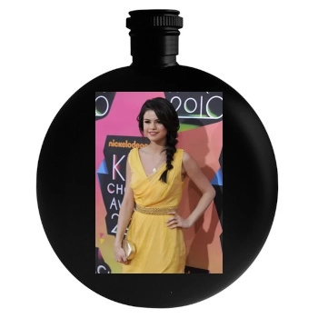 Selena Gomez Round Flask