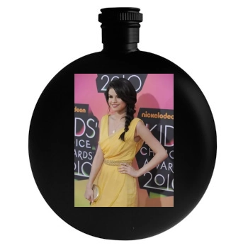 Selena Gomez Round Flask