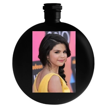 Selena Gomez Round Flask