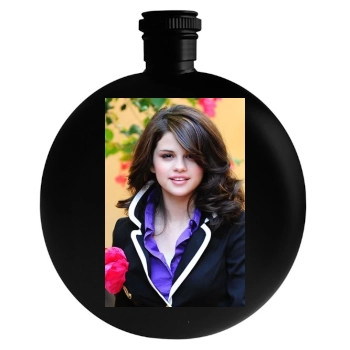 Selena Gomez Round Flask