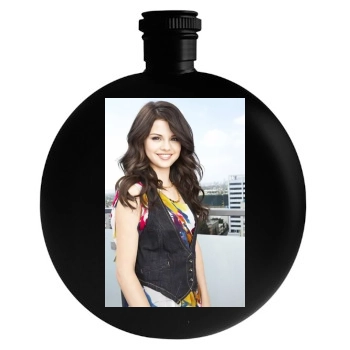 Selena Gomez Round Flask