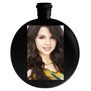 Selena Gomez Round Flask