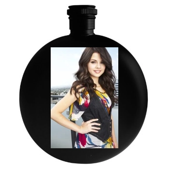 Selena Gomez Round Flask