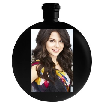 Selena Gomez Round Flask