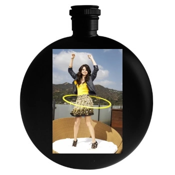 Selena Gomez Round Flask