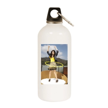 Selena Gomez White Water Bottle With Carabiner