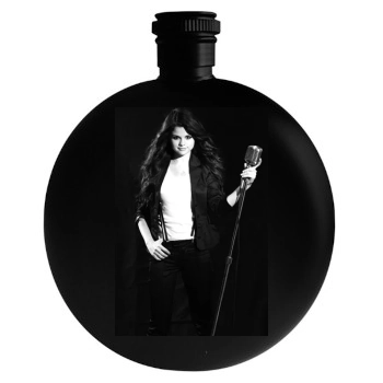 Selena Gomez Round Flask