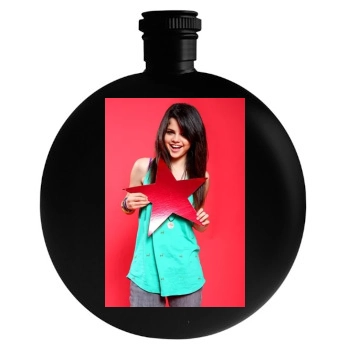 Selena Gomez Round Flask