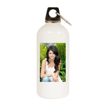 Selena Gomez White Water Bottle With Carabiner