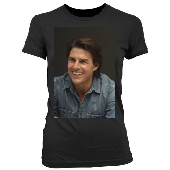 Tom Cruise Women's Junior Cut Crewneck T-Shirt