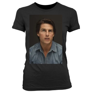 Tom Cruise Women's Junior Cut Crewneck T-Shirt