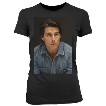 Tom Cruise Women's Junior Cut Crewneck T-Shirt