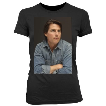 Tom Cruise Women's Junior Cut Crewneck T-Shirt