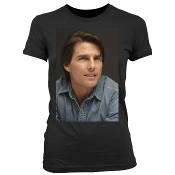 Tom Cruise Women's Junior Cut Crewneck T-Shirt