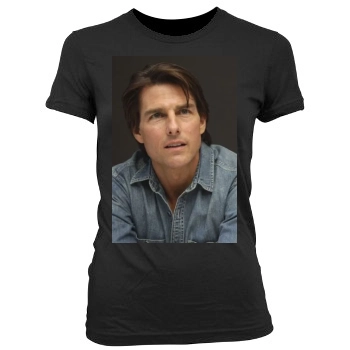 Tom Cruise Women's Junior Cut Crewneck T-Shirt