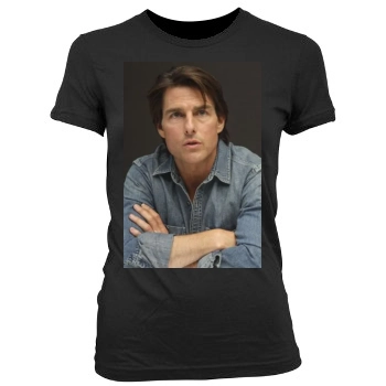 Tom Cruise Women's Junior Cut Crewneck T-Shirt